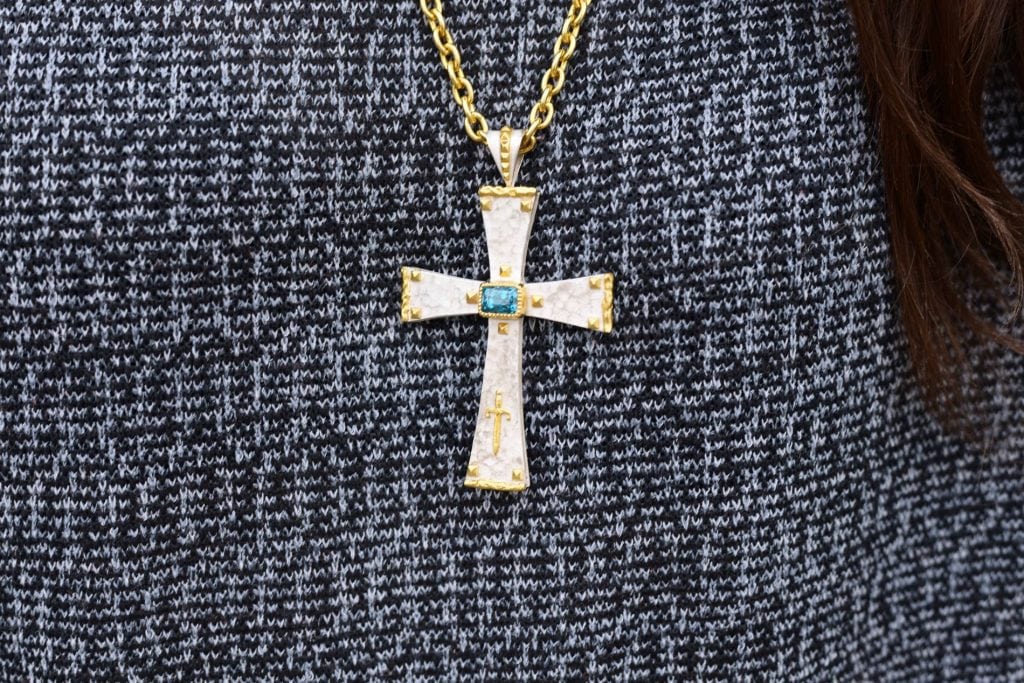 Lewis Jewelers Houston - Victor Velyan cross necklace