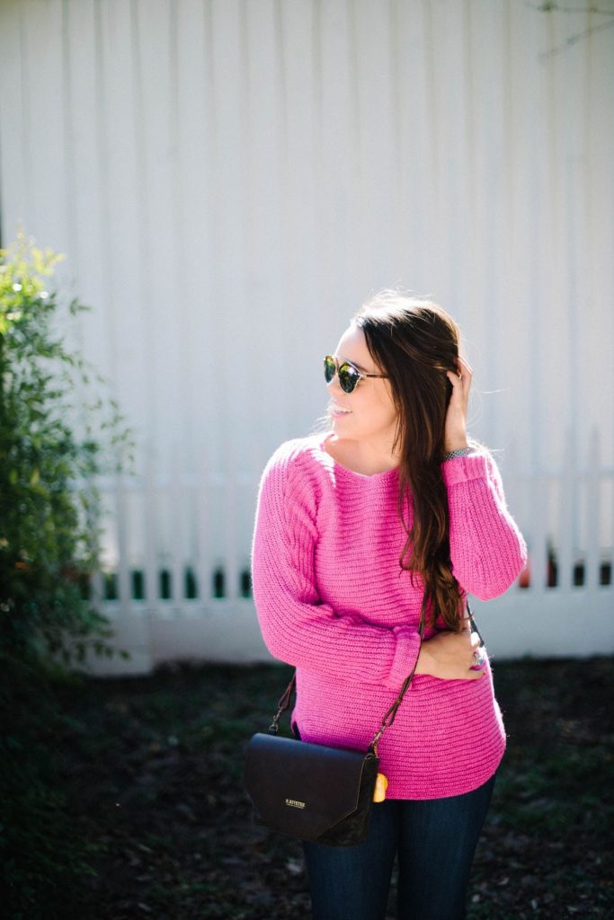 Tommy Hilfiger metallic pink sweater