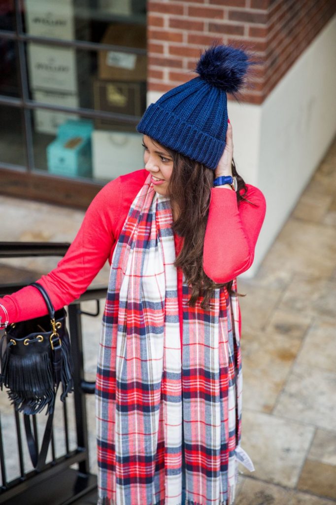 Plaid-Blanket-Scarf-Fringe-Bag