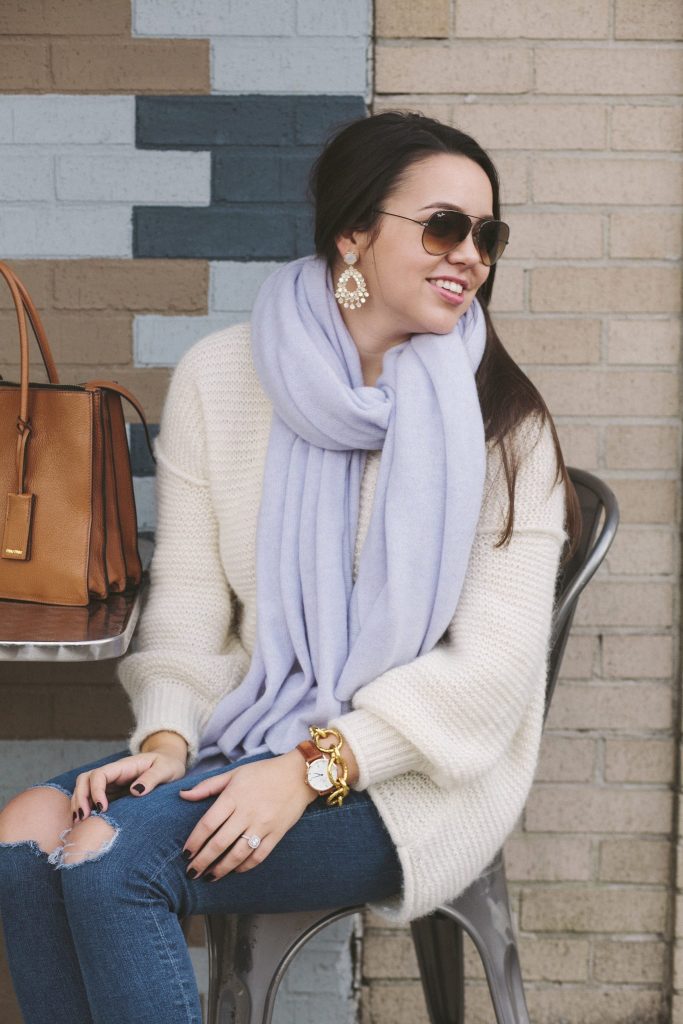 White and Warren travel wrap cashmere scarf