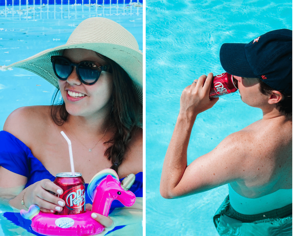 Dr Pepper by the pool 