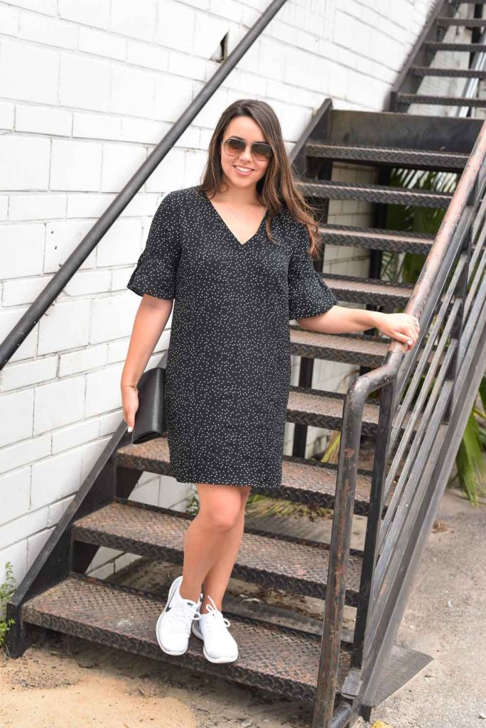 How to wear a dress and Nikes, fashionable, street style 