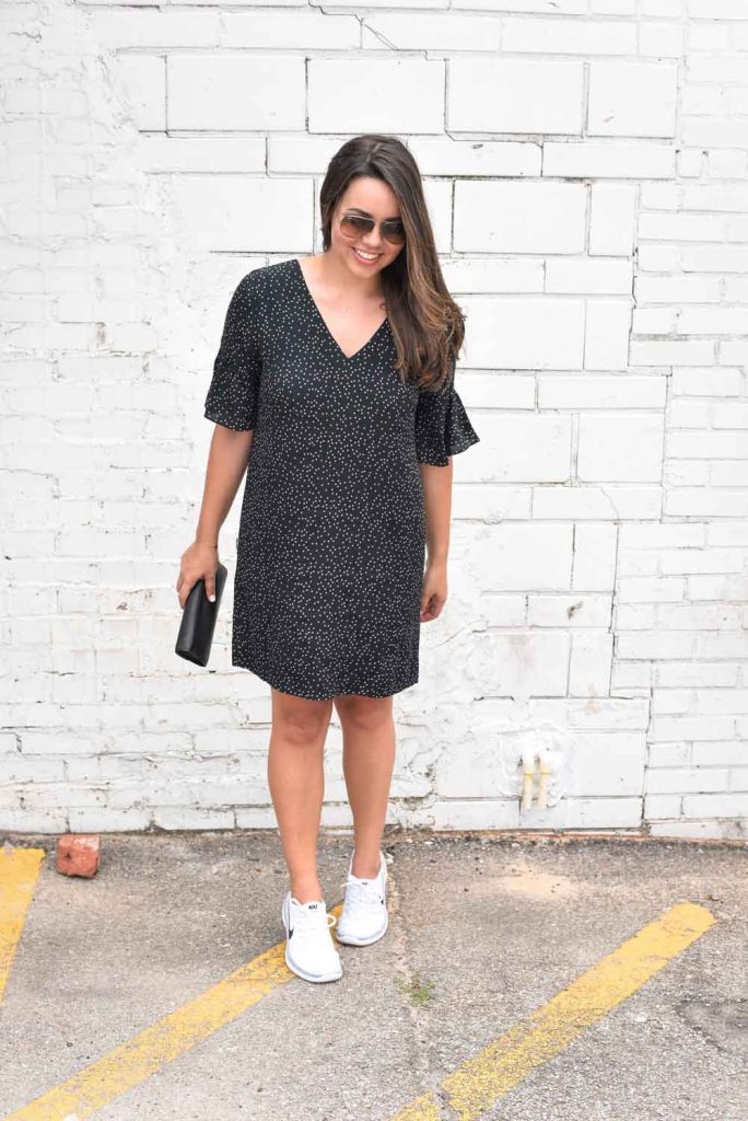 Chic dress and sneakers | Nike outfits | Dress and sneakers