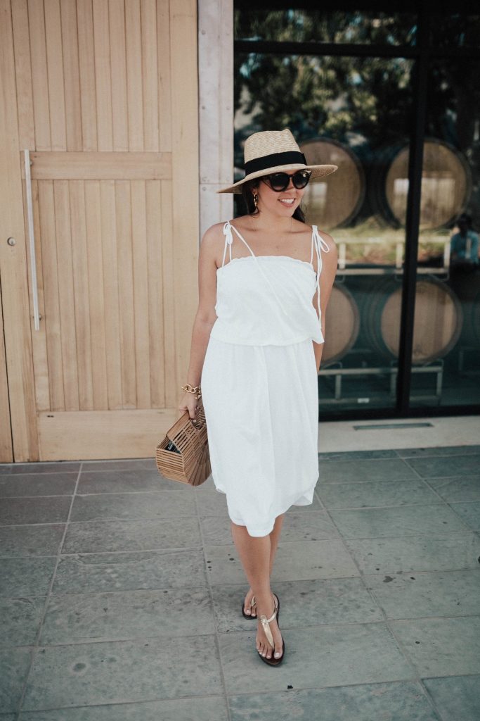What to wear to a wine tasting - Under $100 summer white dress