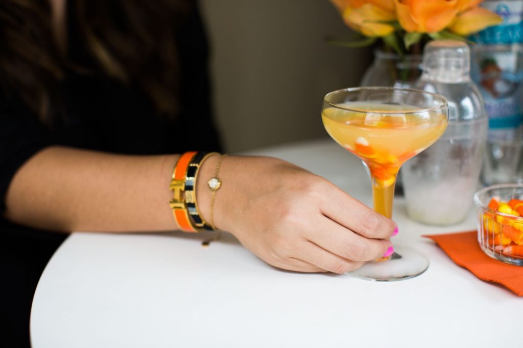 Halloween party beverage, Candy Corn Martini, Easy party drinks