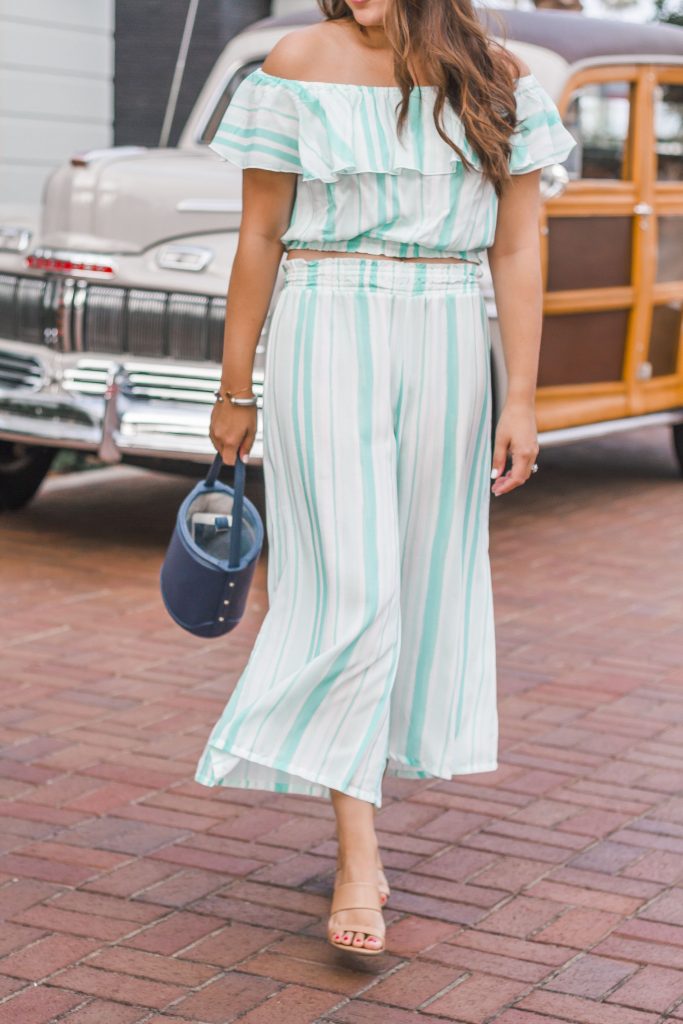 leather bucket bag outfit idea | Adored by Alex