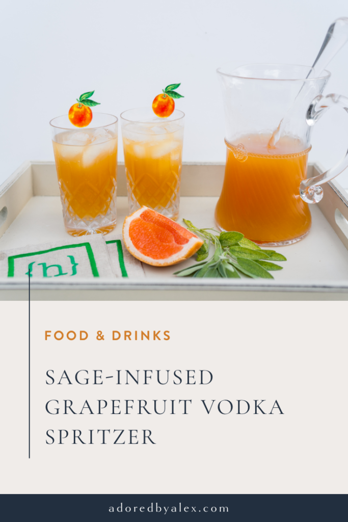 sage-infused grapefruit vodka spritz