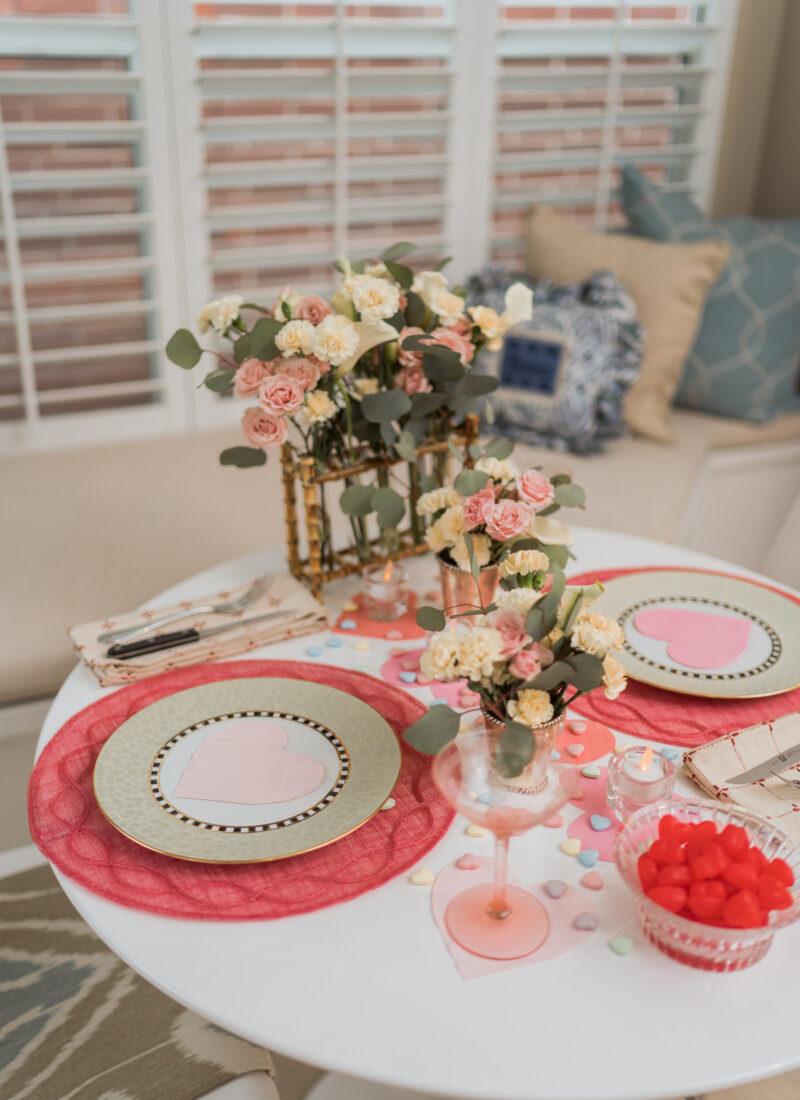 Valentine’s Day Date Night at Home Tablescape