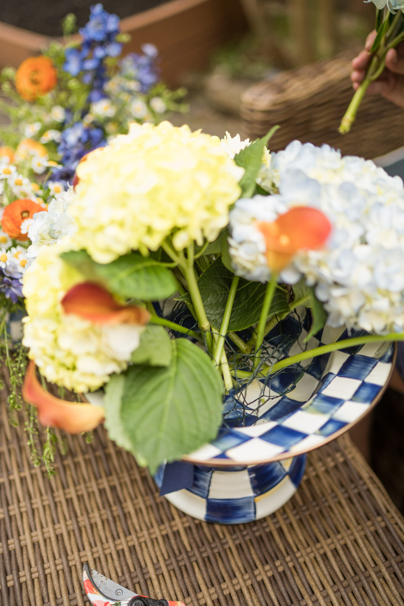 How to make a floral arrangement using chicken wire Adored By Alex