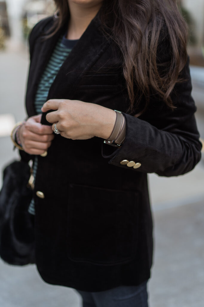 affordable velvet blazer for the holidays | Adored by Alex
